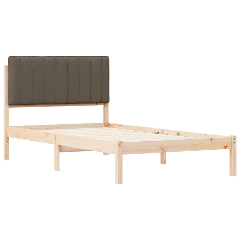 Lovo rėmas su apmuštu galvūgaliu Taupe 100 x 200 cm