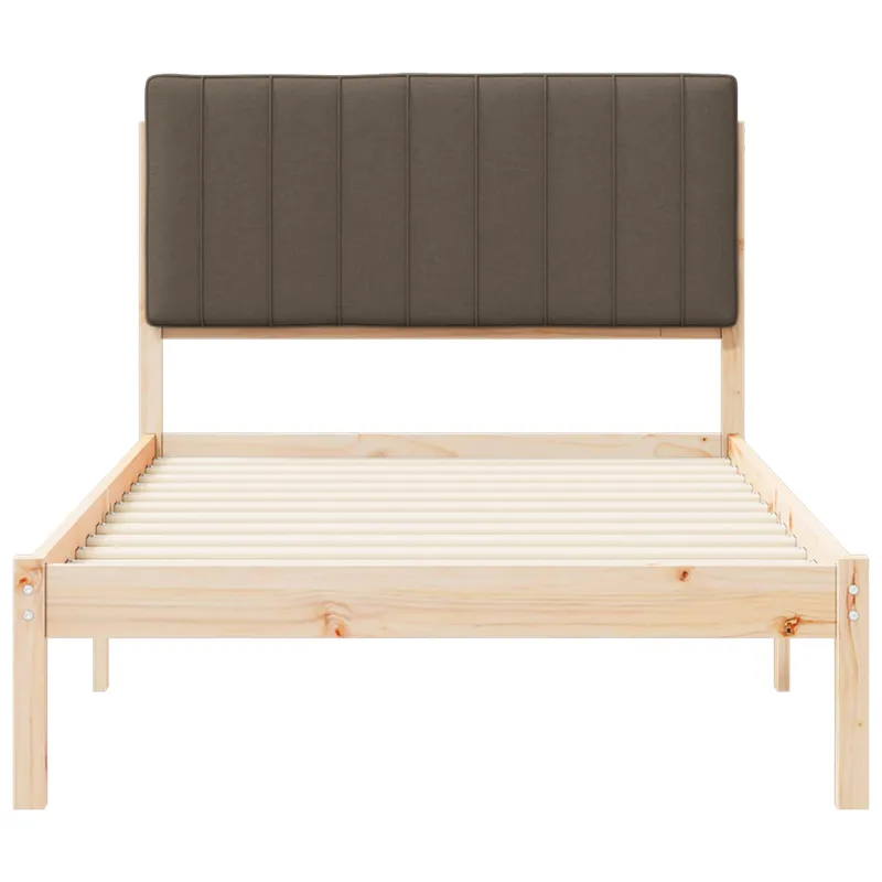 Lovo rėmas su apmuštu galvūgaliu Taupe 100 x 200 cm