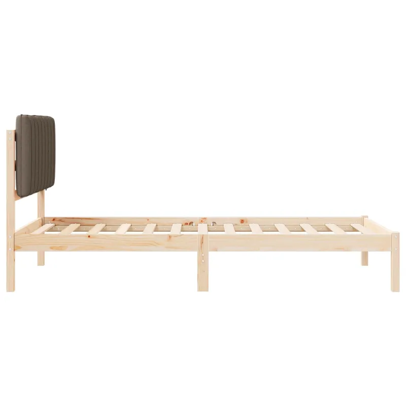 Lovo rėmas su apmuštu galvūgaliu Taupe 100 x 200 cm