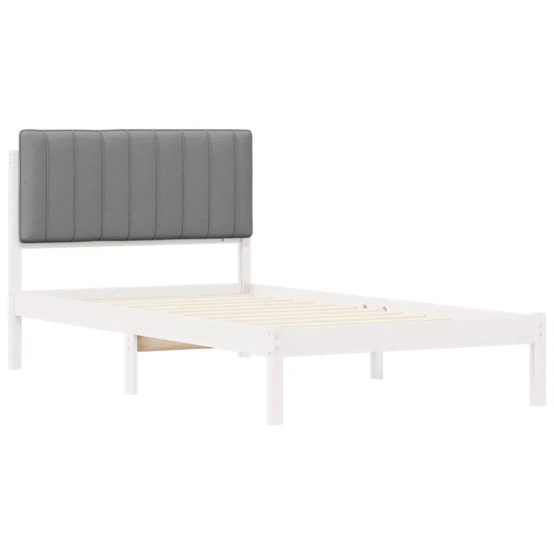 Lovo rėmas su apmuštu galvūgaliu Šviesiai pilka 100 x 200 cm