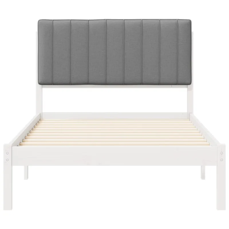 Lovo rėmas su apmuštu galvūgaliu Šviesiai pilka 100 x 200 cm