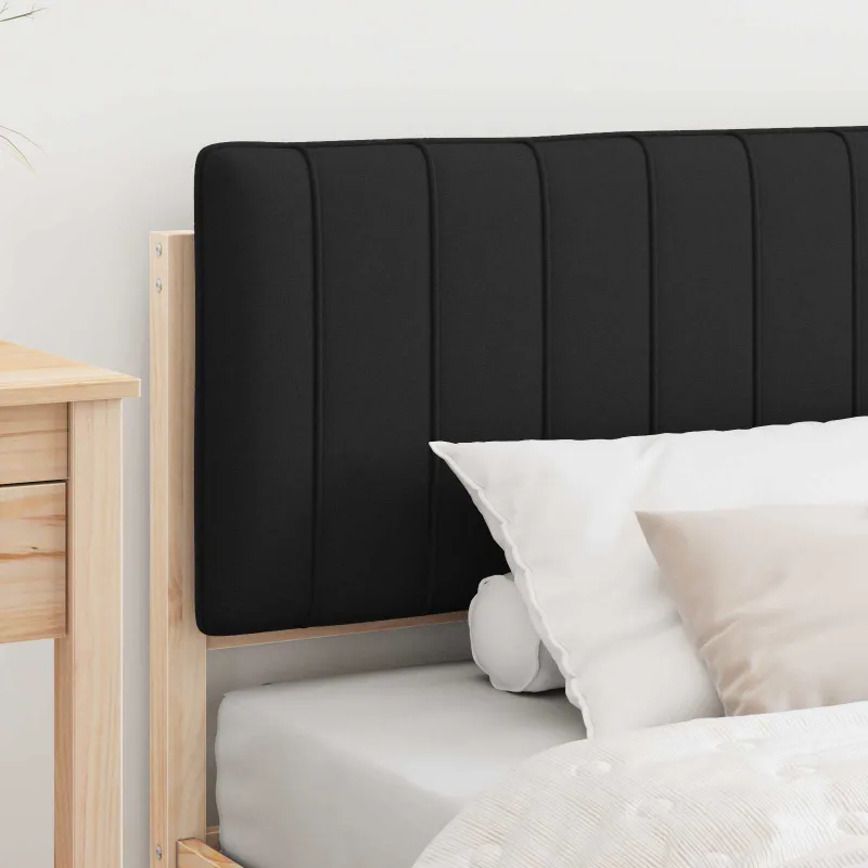Lovo rėmas su apmuštu galvūgaliu Natūrali ir juoda 90 x 200 cm