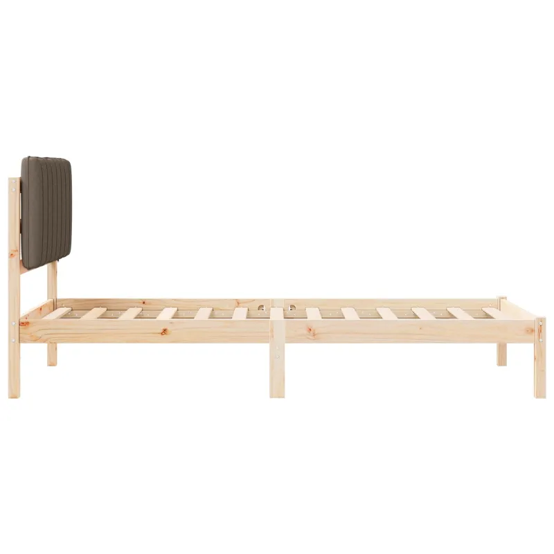Lovo rėmas su apmuštu galvūgaliu Natūrali ir taupe 90 x 200 cm