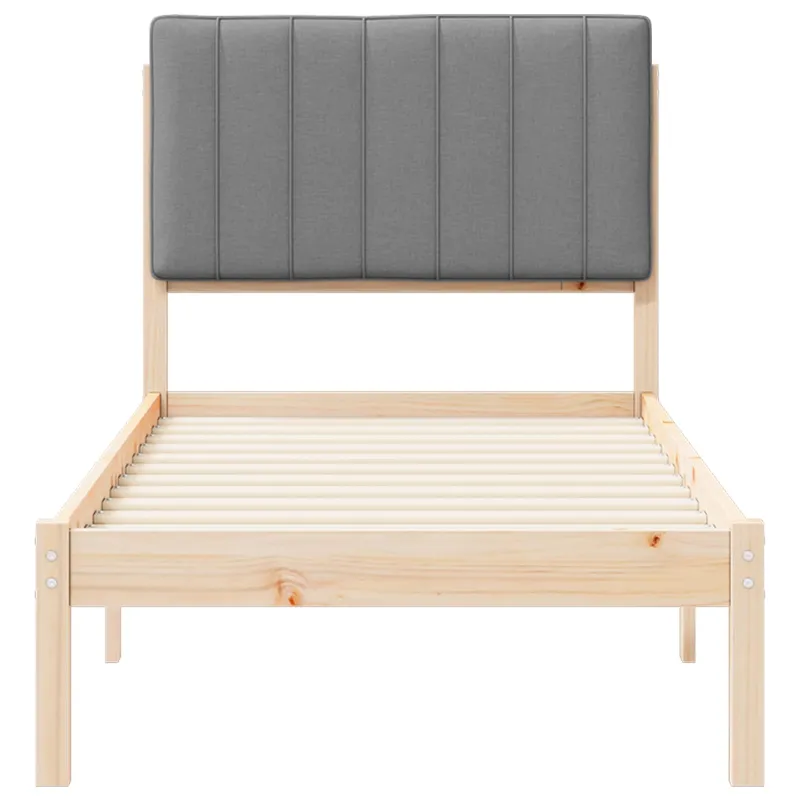 Lovo rėmas su apmuštu galvūgaliu Šviesiai pilka 80 x 200 cm
