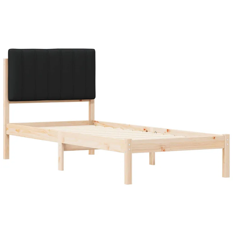 Lovo rėmas su apmuštu galvūgaliu Juodas 80 x 200 cm