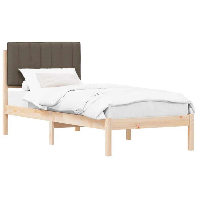 Lovo rėmas su apmuštu galvūgaliu Taupe 80 x 200 cm