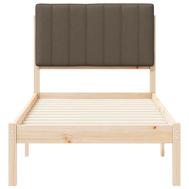 Lovo rėmas su apmuštu galvūgaliu Taupe 80 x 200 cm