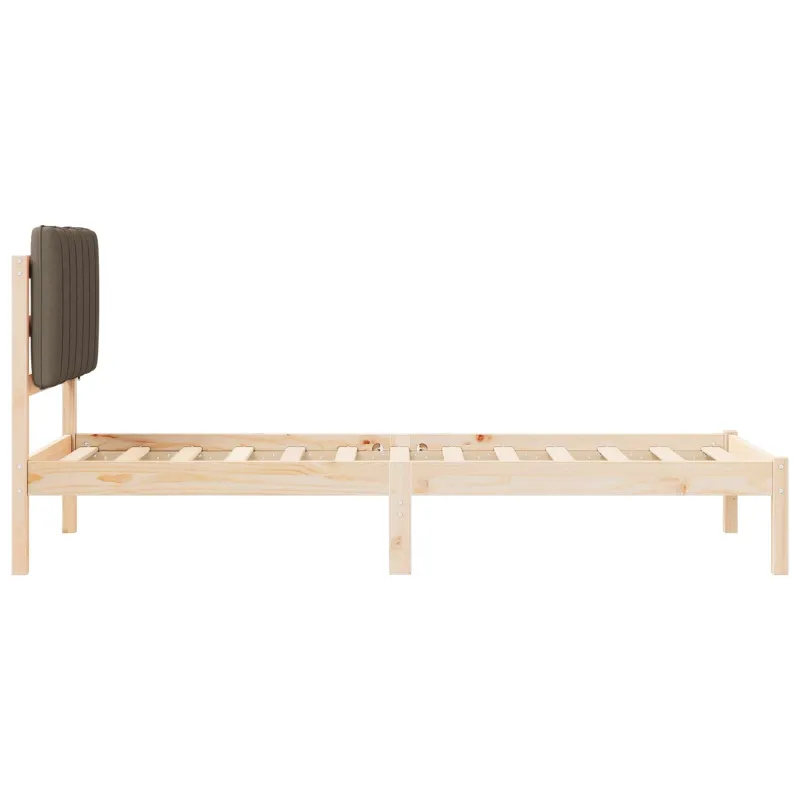 Lovo rėmas su apmuštu galvūgaliu Taupe 80 x 200 cm