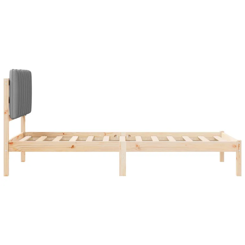 Lovo rėmas su apmuštu galvūgaliu Šviesiai pilka 90 x 190 cm
