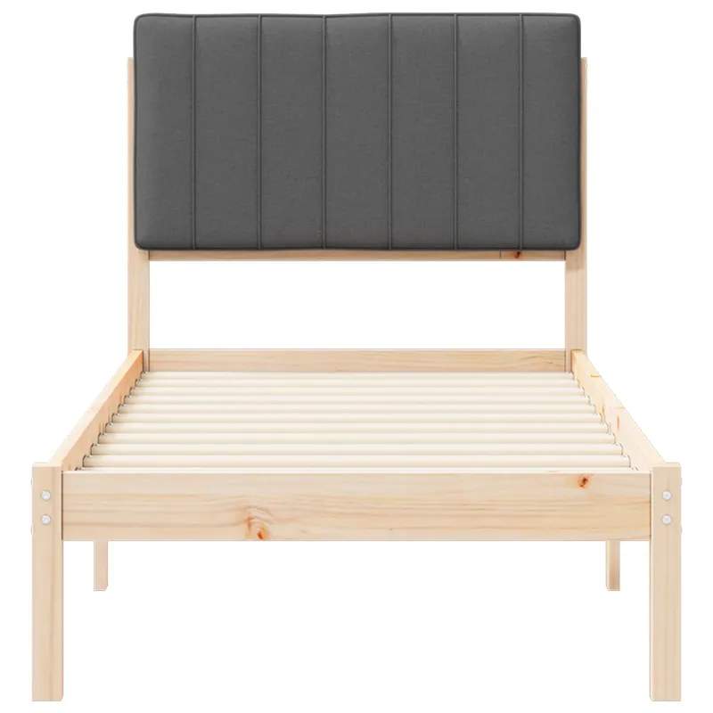Lovo rėmas su apmuštu galvūgaliu Tamsiai pilka 75 x 190 cm
