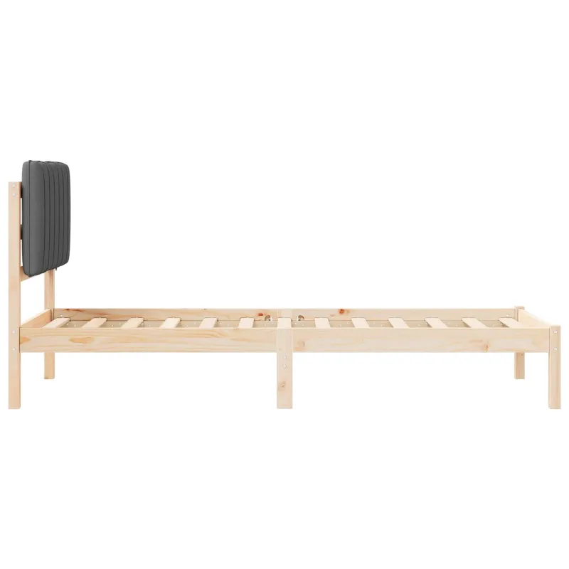 Lovo rėmas su apmuštu galvūgaliu Tamsiai pilka 75 x 190 cm