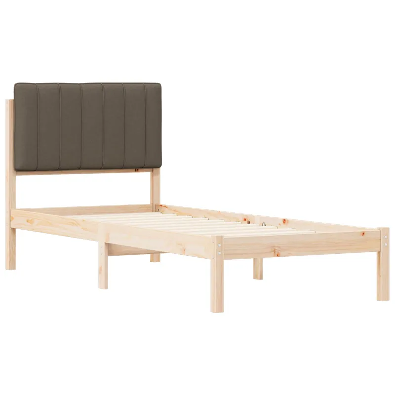 Lovo rėmas su apmuštu galvūgaliu Taupe 75 x 190 cm