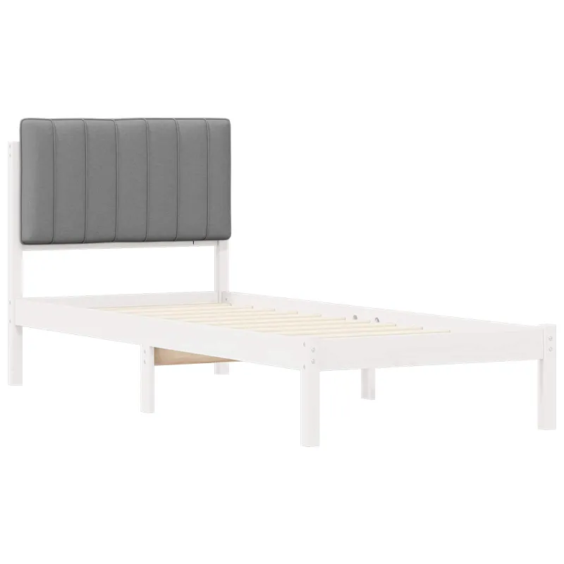 Lovo rėmas su apmuštu galvūgaliu Šviesiai pilka 75 x 190 cm