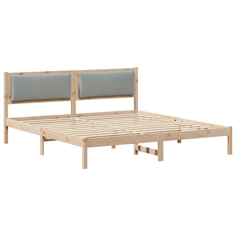 Lovos rėmas Šviesiai pilka 180 x 200 cm Kietos pušies mediena