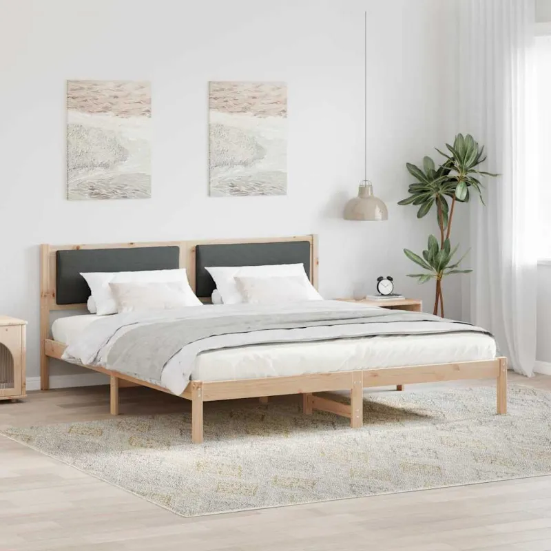 Lovos rėmas Tamsiai pilka 180 x 200 cm Kietos pušies mediena