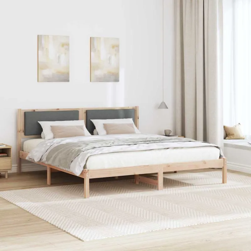 Lovos rėmas Tamsiai pilka 180 x 200 cm Kietos pušies mediena