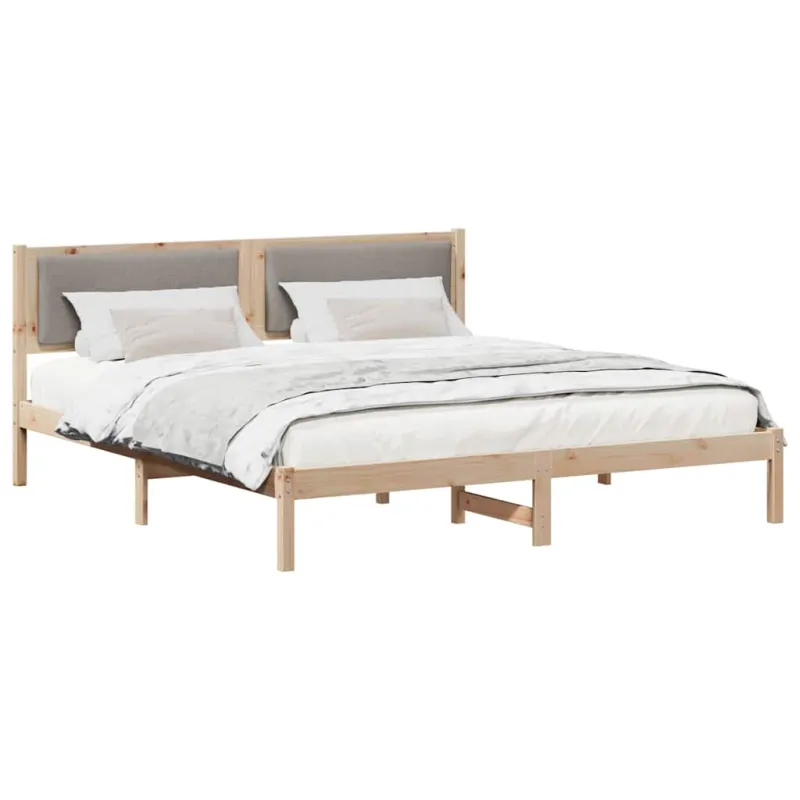 Lovos rėmas Taupe 180 x 200 cm Kietos pušies mediena