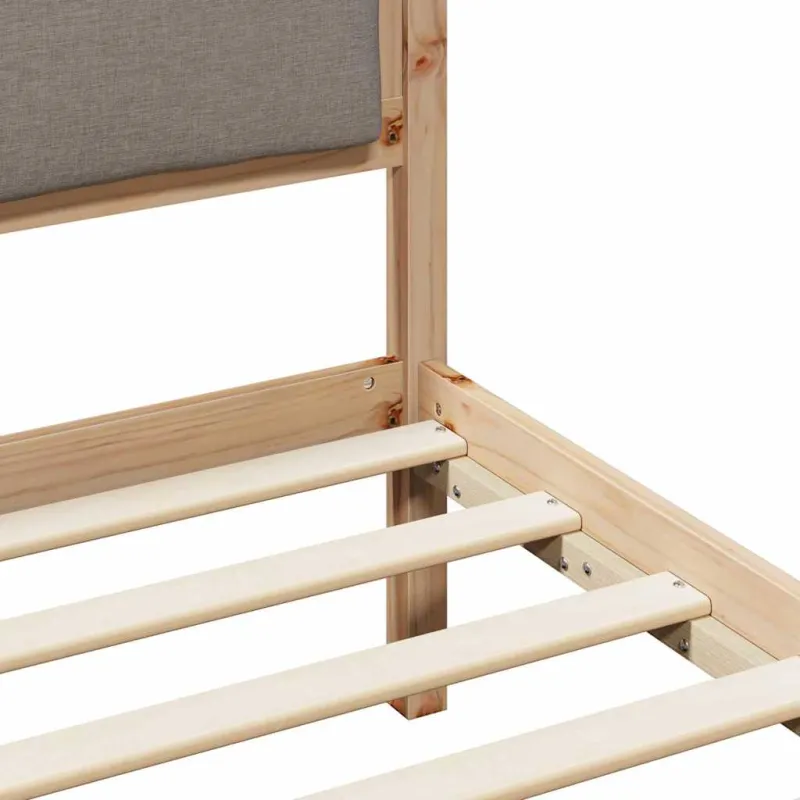 Lovos rėmas Taupe 180 x 200 cm Kietos pušies mediena