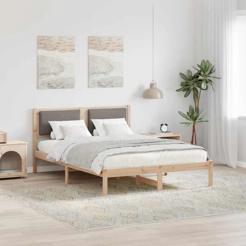 Lovos rėmas Taupe 160 x 200 cm Kietos pušies mediena