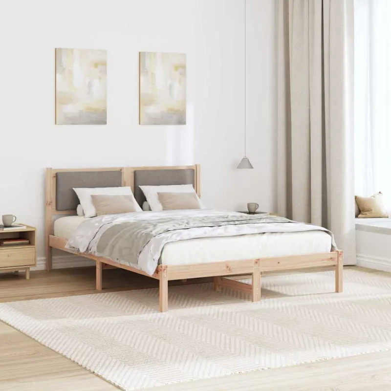 Lovos rėmas Taupe 160 x 200 cm Kietos pušies mediena