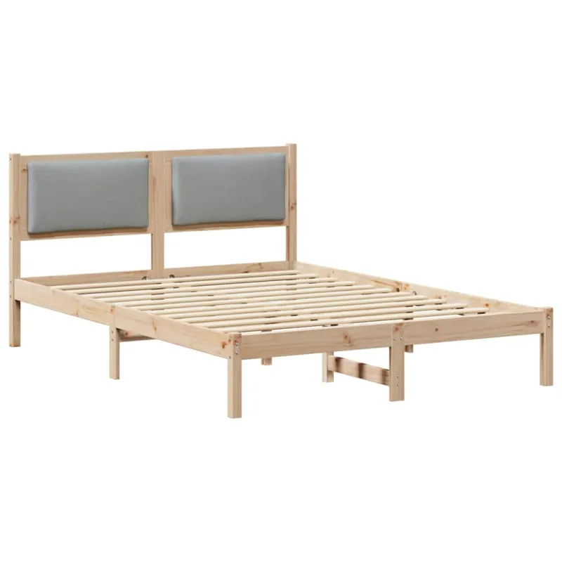 Lovos rėmas Šviesiai pilka 150 x 200 cm Kietos pušies mediena