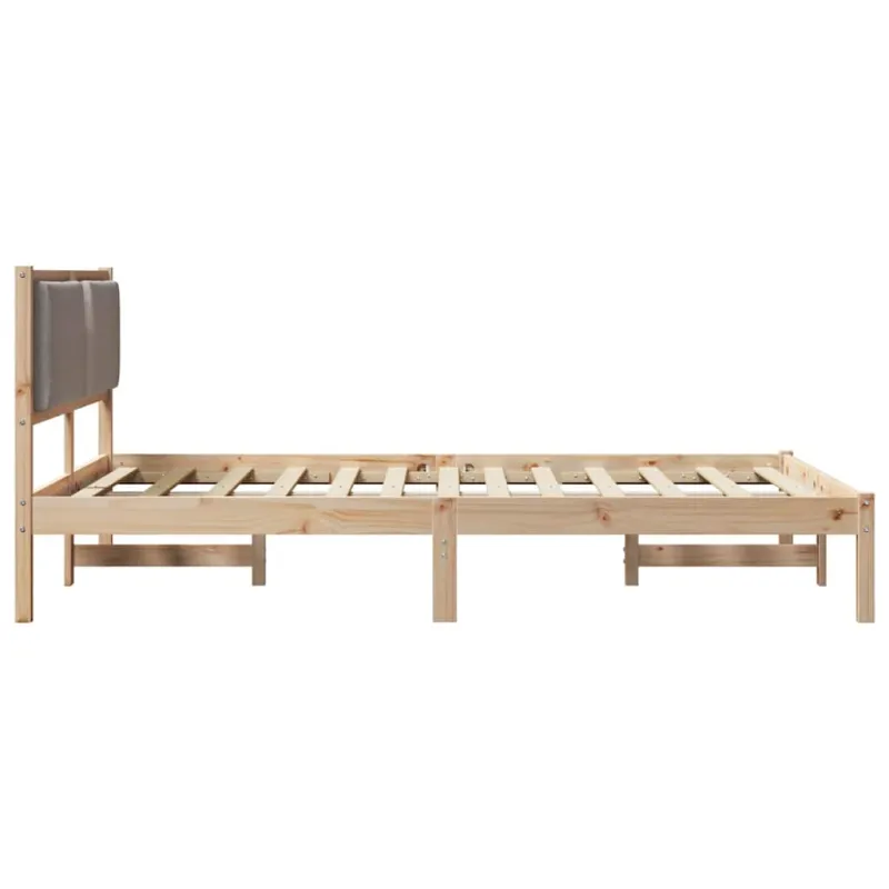 Lovos rėmas Taupe 150 x 200 cm Kietos pušies mediena