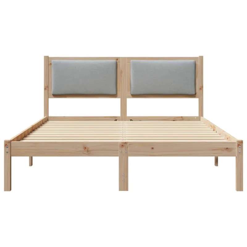 Lovos rėmas Šviesiai pilka 140 x 200 cm Kietos pušies mediena
