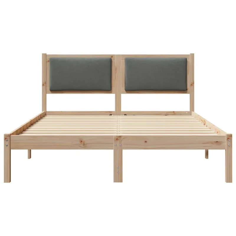 Lovos rėmas Tamsiai pilka 140 x 200 cm Kietos pušies mediena