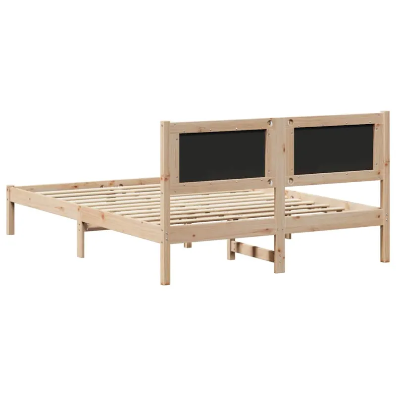Lovos rėmas Tamsiai pilka 140 x 190 cm Kietos pušies mediena