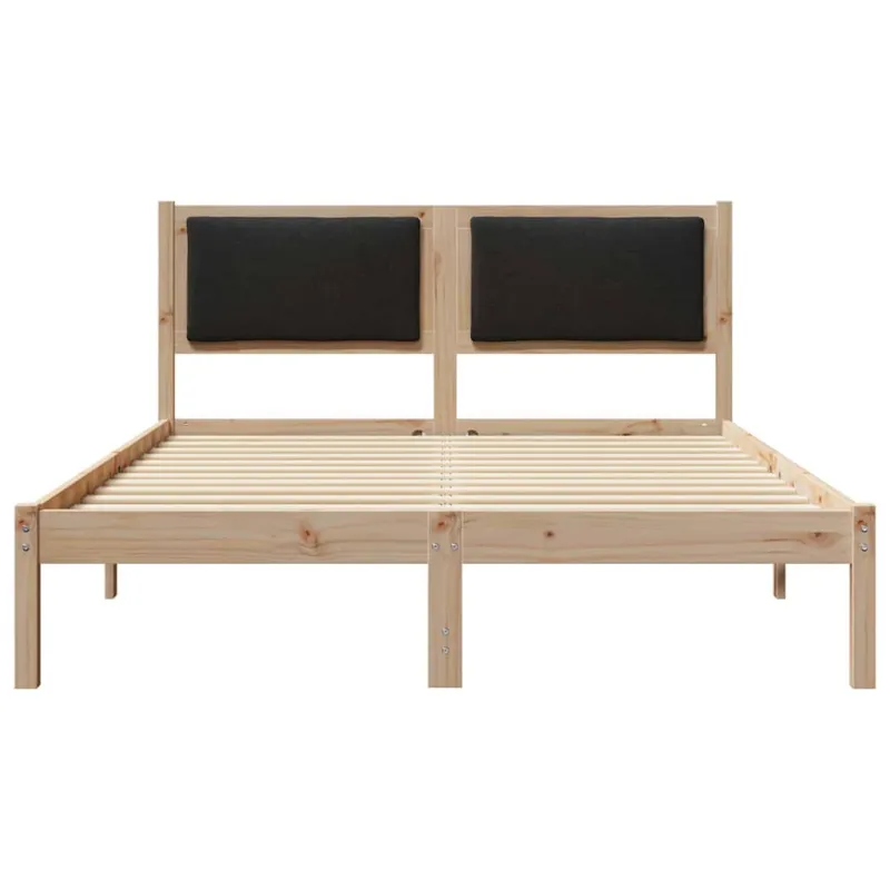 Lovos rėmas Juoda 140 x 190 cm Kietos pušies mediena