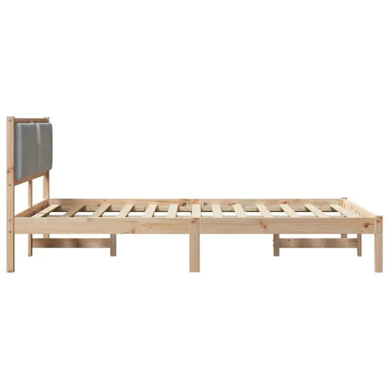 Lovos rėmas Šviesiai pilka 135 x 190 cm Kietos pušies mediena