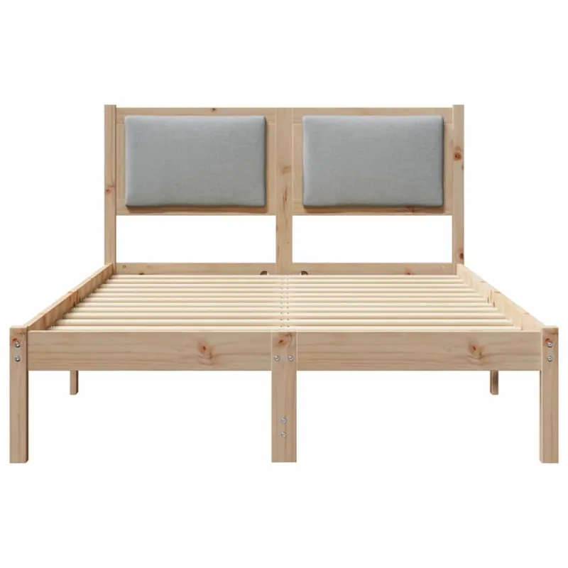 Lovos rėmas Šviesiai pilka 120 x 190 cm Kietos pušies mediena