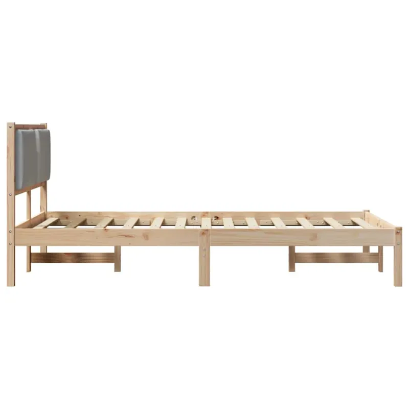Lovos rėmas Šviesiai pilka 120 x 190 cm Kietos pušies mediena