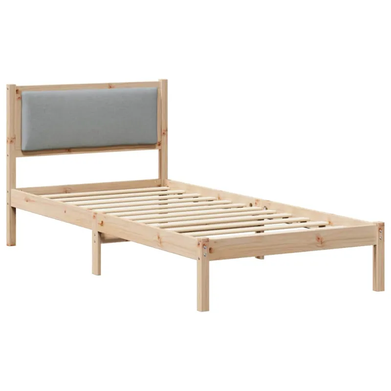 Lovos rėmas Šviesiai pilka 100 x 200 cm Kietos pušies mediena