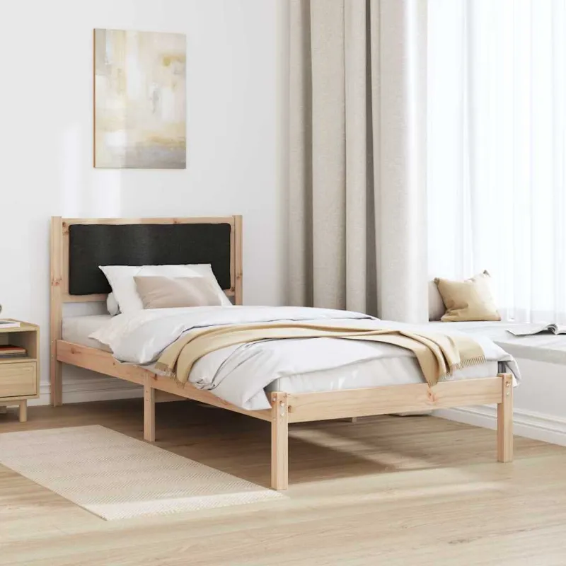 Lovos rėmas Juoda 100 x 200 cm Kietos pušies mediena