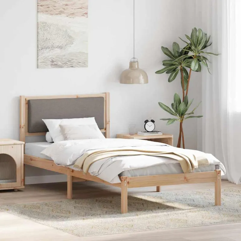 Lovos rėmas Taupe 100 x 200 cm Kietos pušies mediena