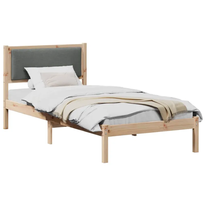Lovos rėmas Tamsiai pilka 90 x 200 cm Kietos pušies mediena