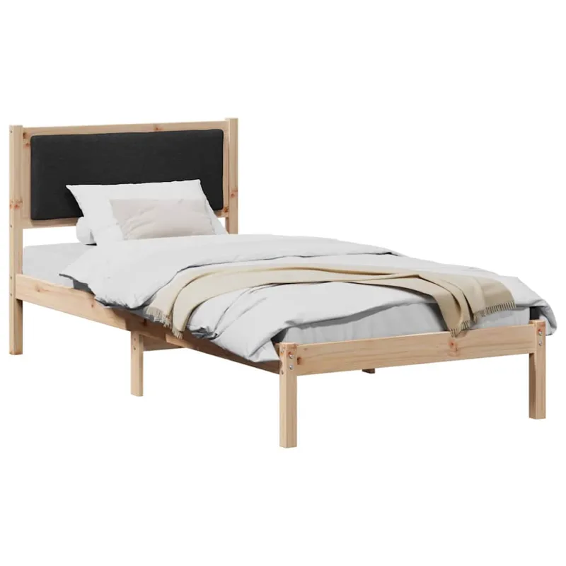 Lovos rėmas Juoda 90 x 200 cm Kietos pušies mediena