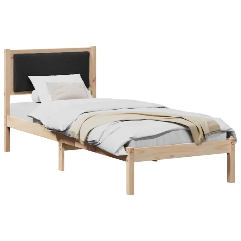 Lovos rėmas Juoda 80 x 200 cm Kietos pušies mediena