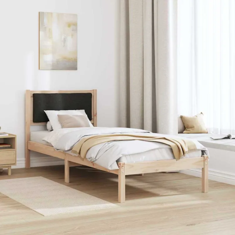 Lovos rėmas Juoda 80 x 200 cm Kietos pušies mediena
