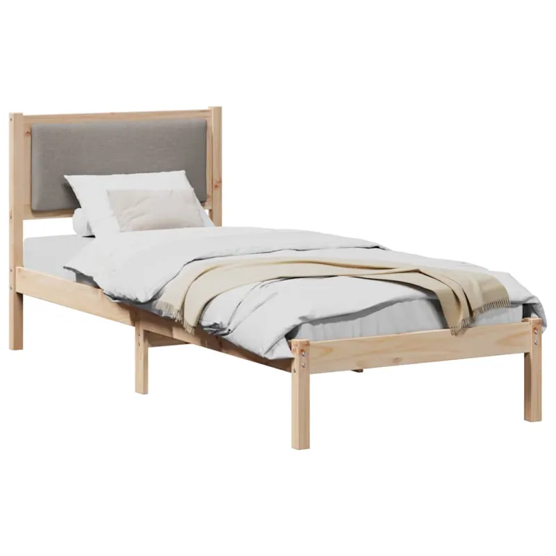 Lovos rėmas Taupe 80 x 200 cm Kietos pušies mediena