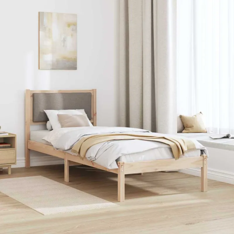 Lovos rėmas Taupe 80 x 200 cm Kietos pušies mediena