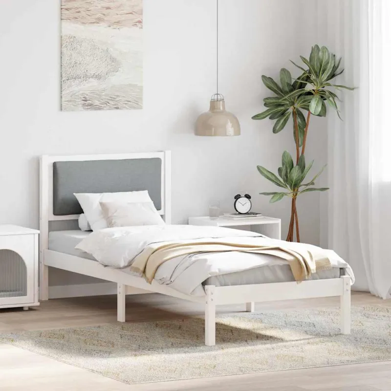 Lovos rėmas Šviesiai pilka 80 x 200 cm Kietos pušies mediena