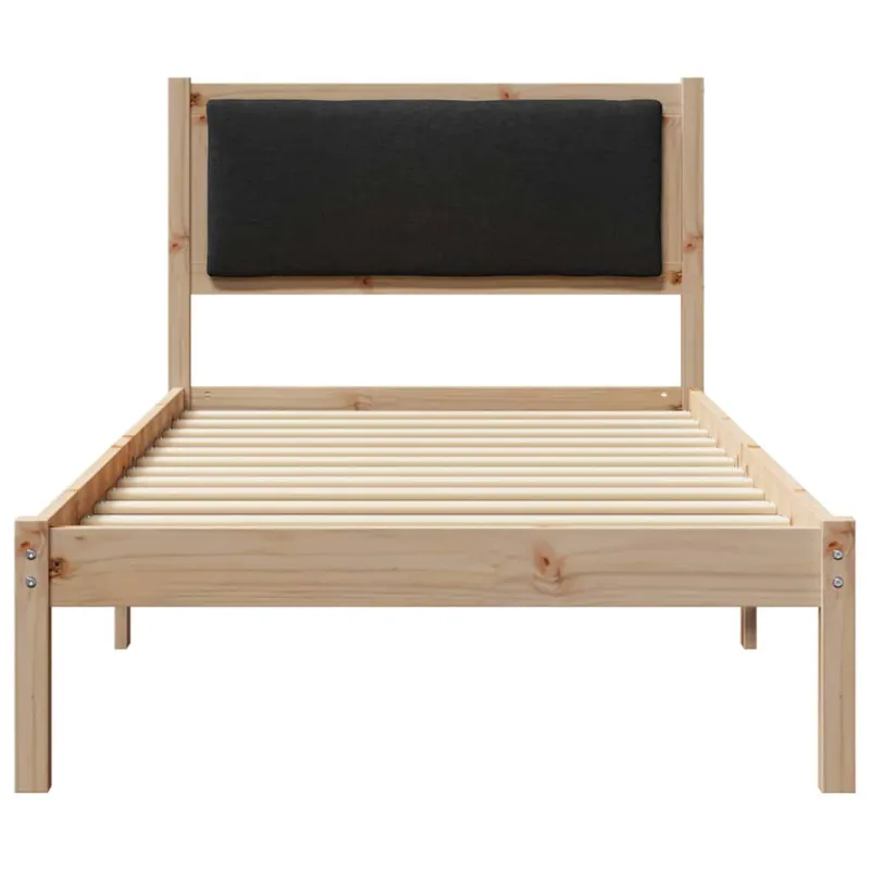 Lovos rėmas Juoda 90 x 190 cm Kietos pušies mediena
