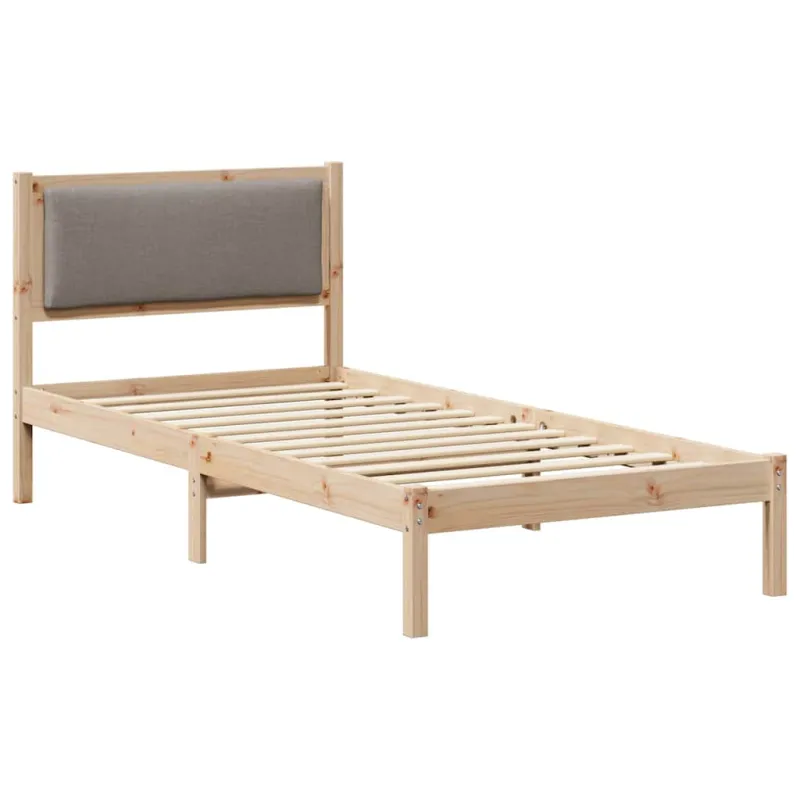 Lovos rėmas Taupe 90 x 190 cm Kietos pušies mediena
