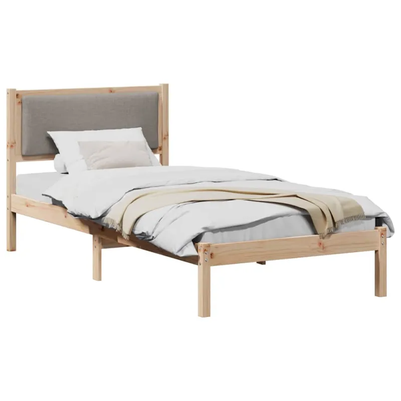 Lovos rėmas Taupe 90 x 190 cm Kietos pušies mediena