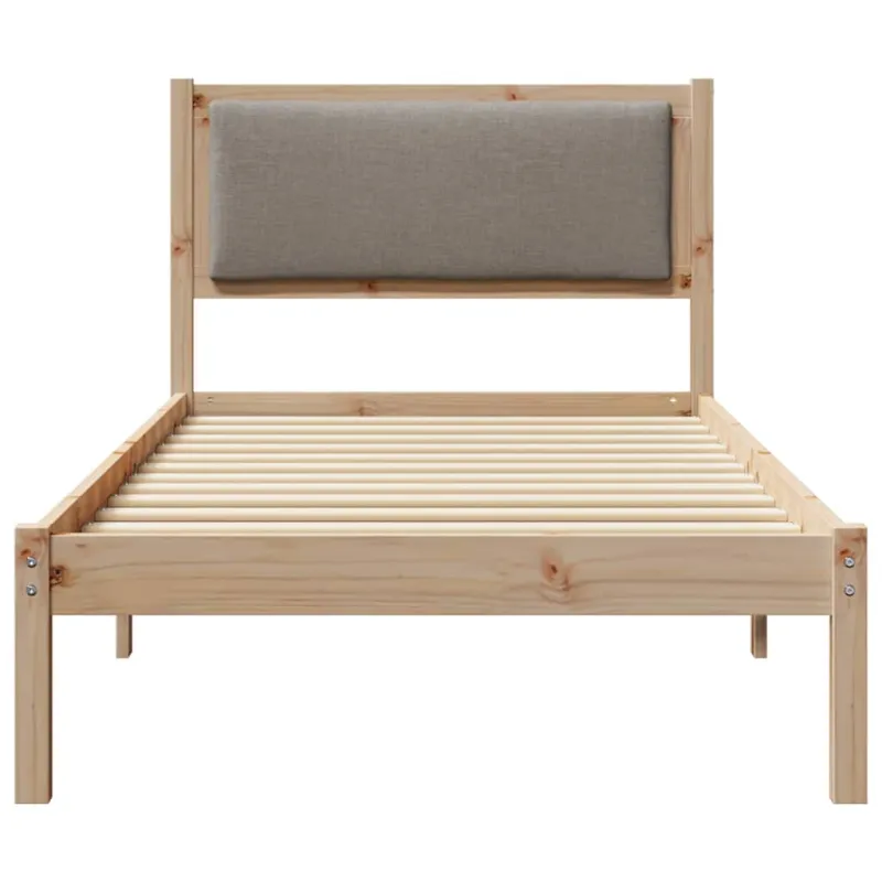 Lovos rėmas Taupe 90 x 190 cm Kietos pušies mediena