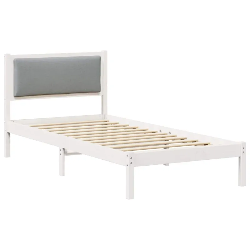 Lovos rėmas Šviesiai pilka 90 x 190 cm Kietos pušies mediena