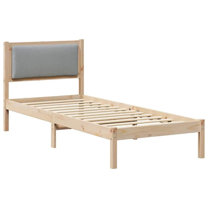 Lovos rėmas Šviesiai pilka 80 x 190 cm Kietos pušies mediena