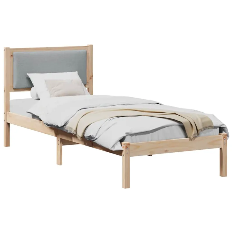 Lovos rėmas Šviesiai pilka 80 x 190 cm Kietos pušies mediena